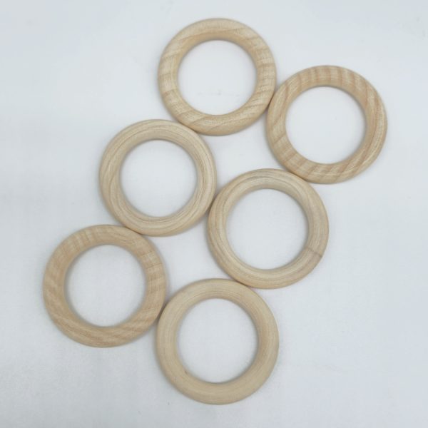 Mediniai žiedai 2vnt. 5cm - Image 2