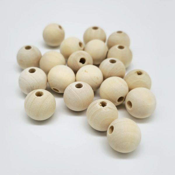 Mediniai karoliukai 15mm
